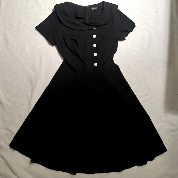 Vintage Dresses & Skirts - Vintage 1950s Black Dress